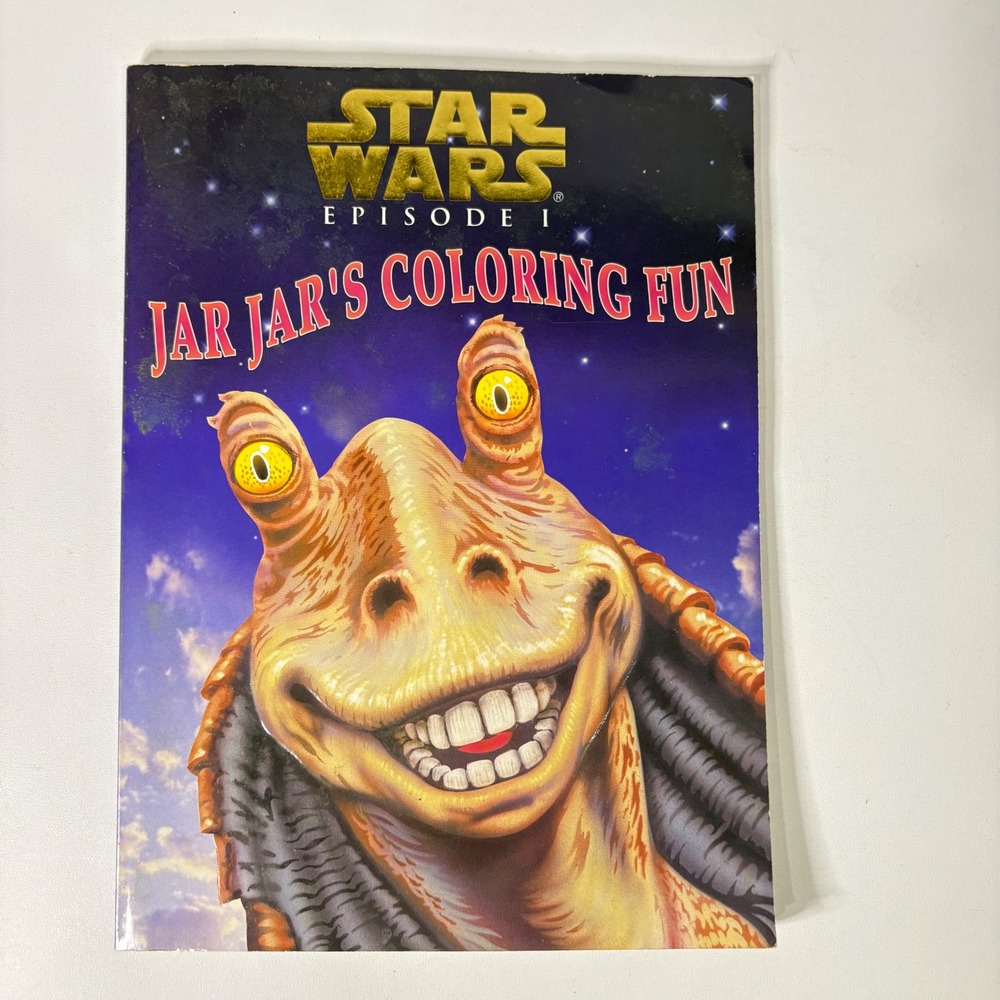 Star Wars Episode I Jar Jar's Coloring Fun Book 1999 Random House Vintage